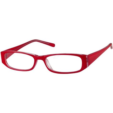 red rectangular glasses frames.